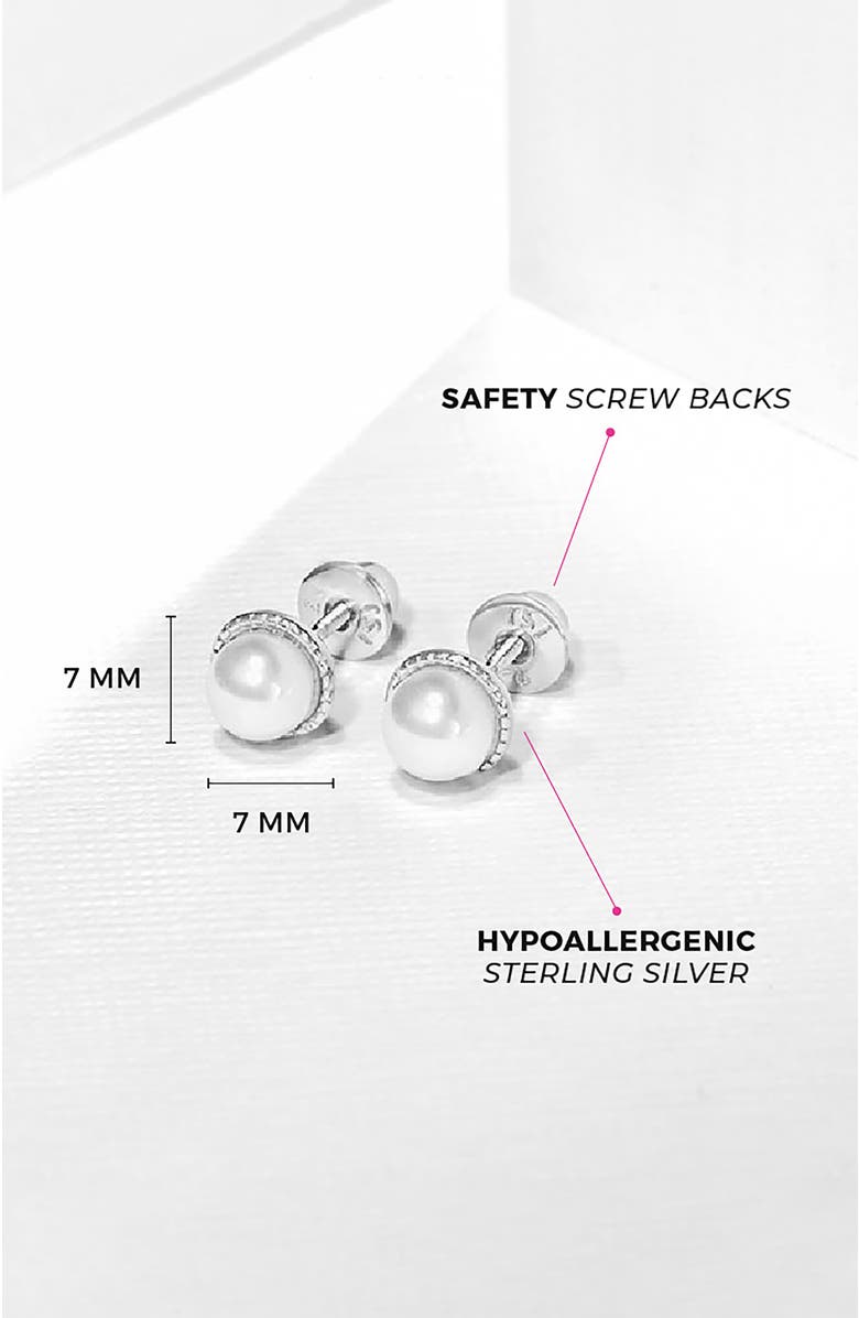 In Season Jewelry Sophisticated Pearl Earrings, Alternate, color, White