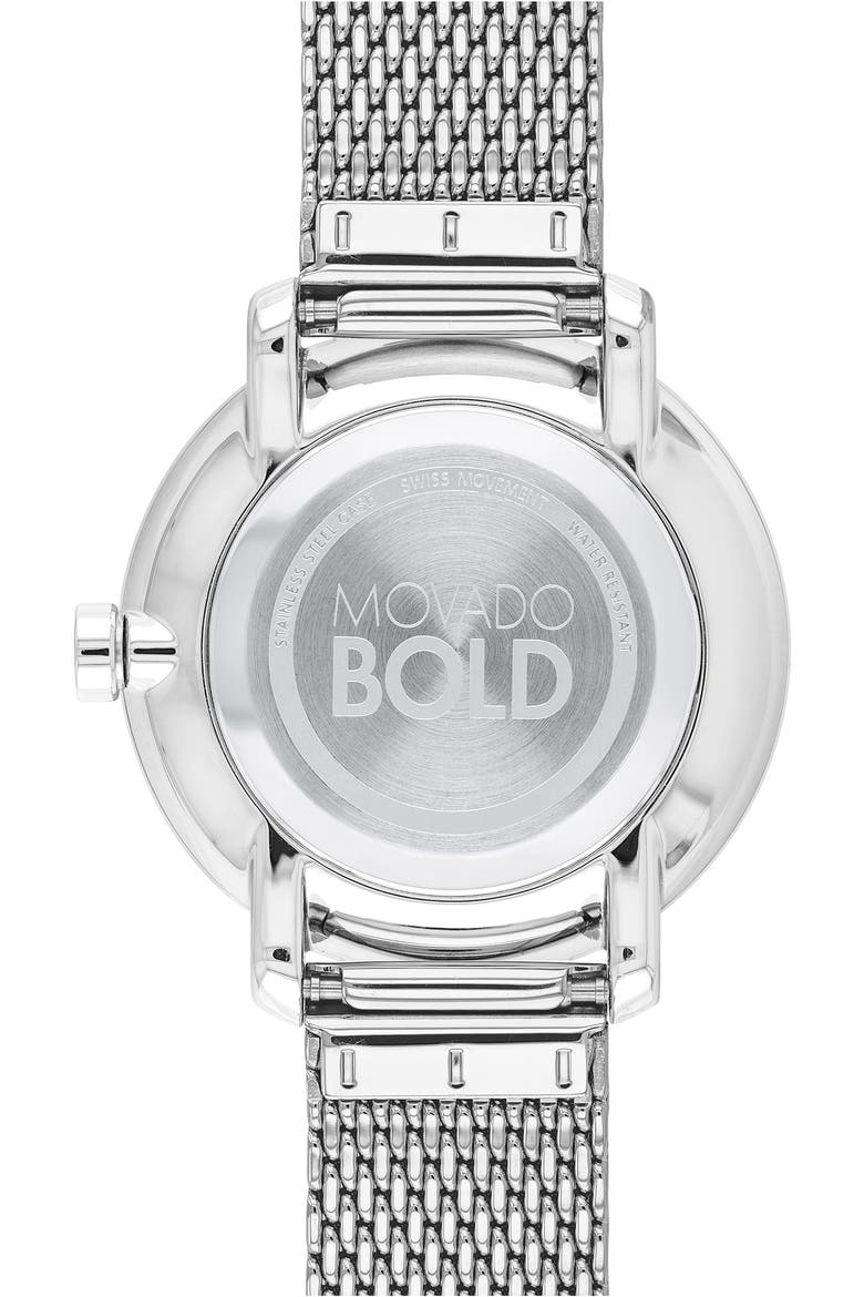 Bold Mesh Strap Watch, 34mm, Alternate, color, SILVER