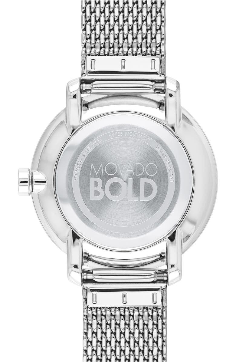 Movado Bold Mesh Strap Watch, 34mm, Alternate, color,