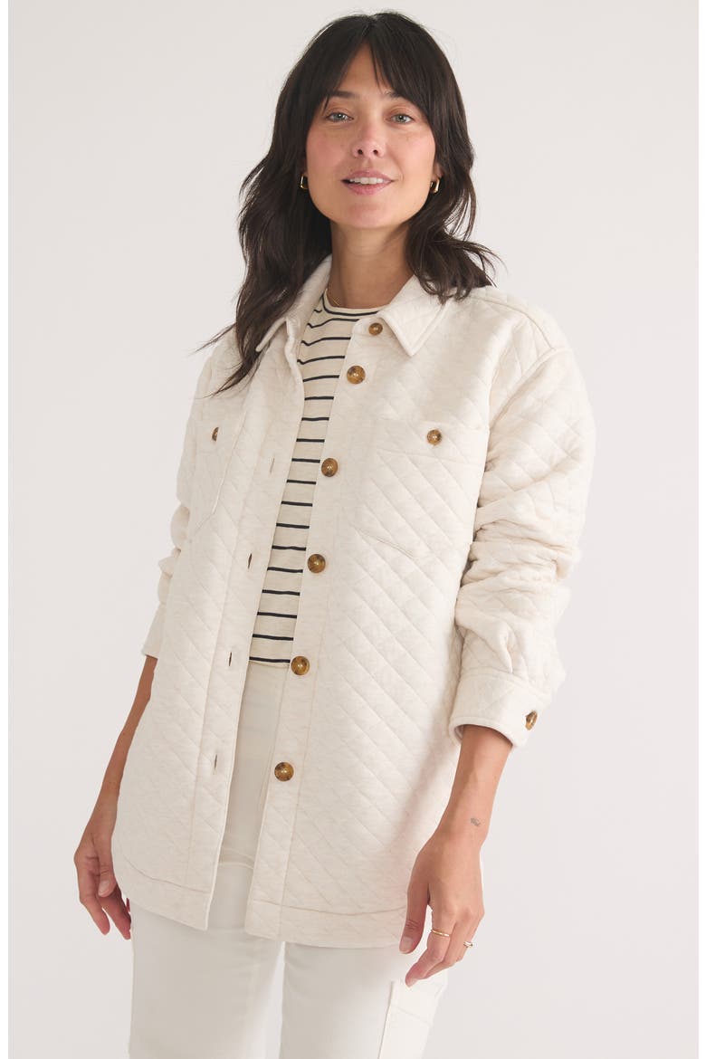 Corbet Quilted Shirt Jacket, Alternate, color, OATMEAL