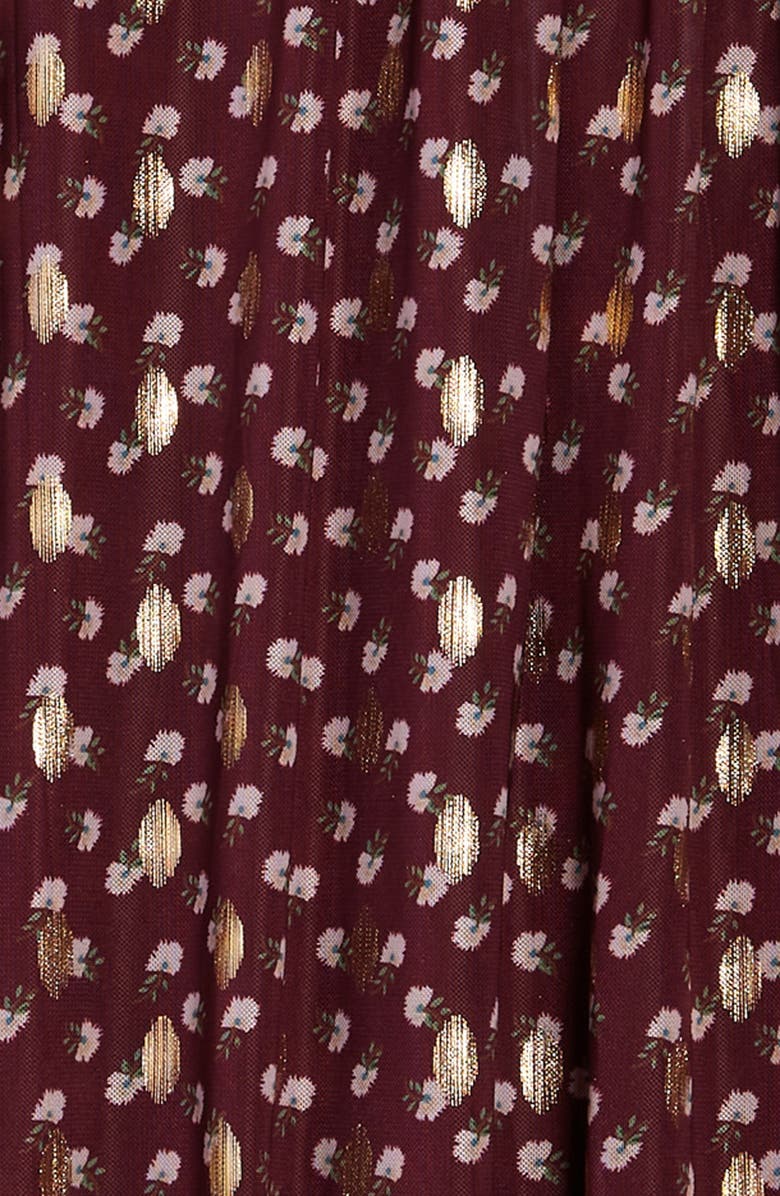 Zunie Kids' Ruffle Sleeve Smocked Maxi Dress, Alternate, color, 