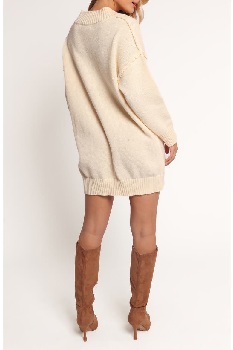 Sancia Long Sleeve Sweater Minidress, Alternate, color, CREAM