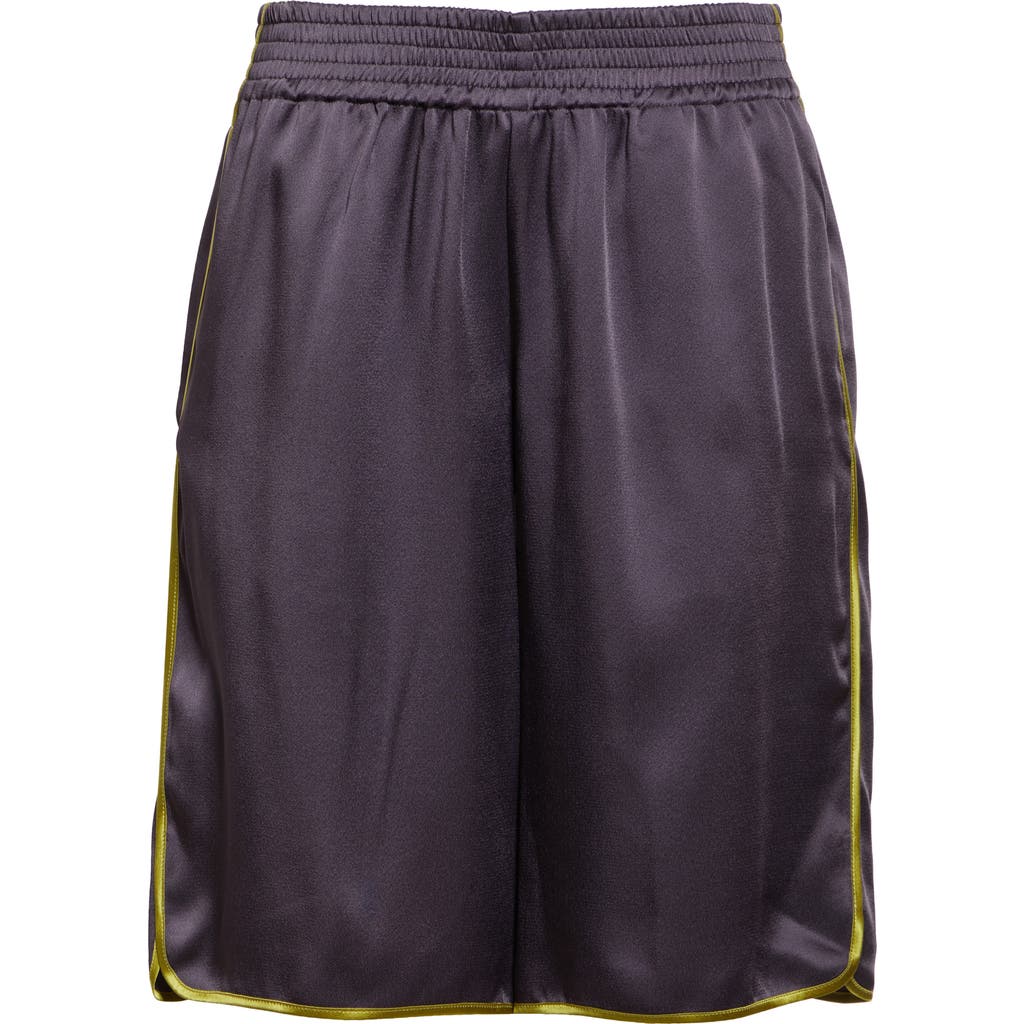 Dries Van Noten Priya Contrast Trim Satin Shorts