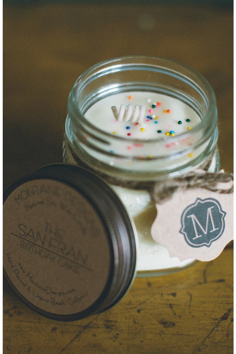 Personalized Mini Mason Jar Birthday Cake Candle, Alternate, color, BIRTHDAY CAKE - J
