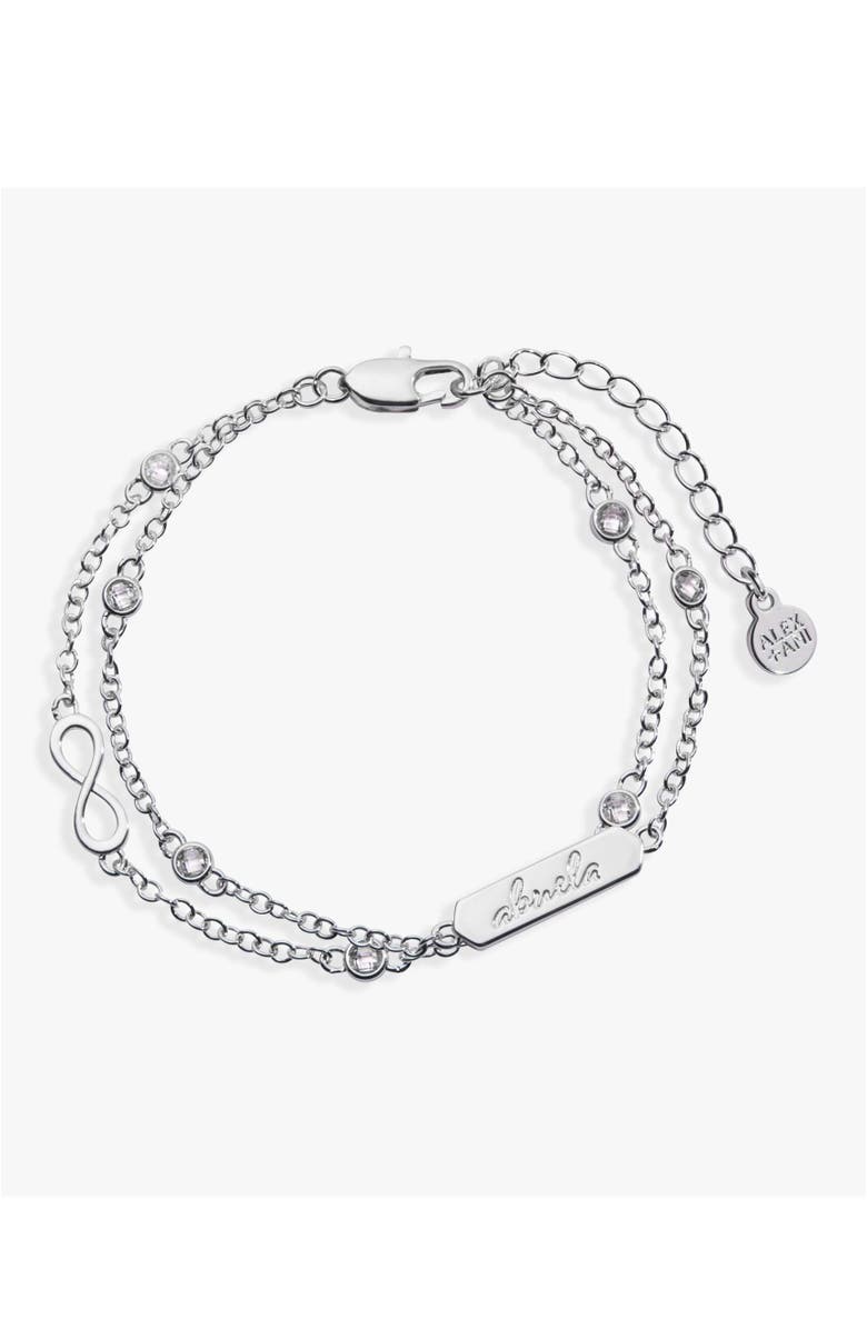 Alex and Ani Abuela Infinity Adjustable Chain Bracelet, Main, color, Silver