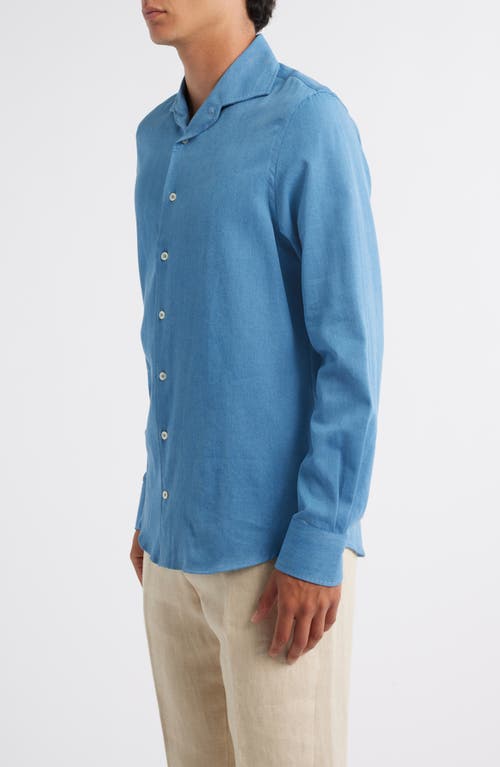 Aurélien Denim Button-up Shirt In Blue