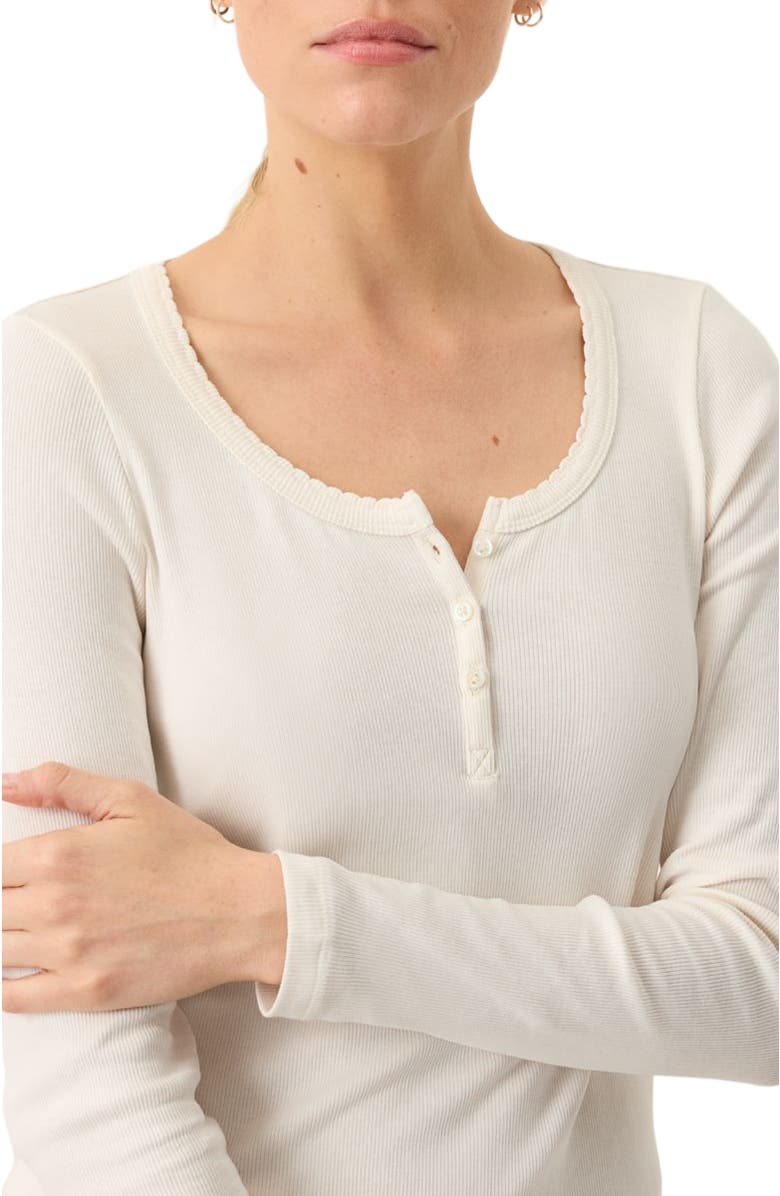 Pact Dream Rib Slim Henley Made With Organic Cotton, Alternate, color, Cream