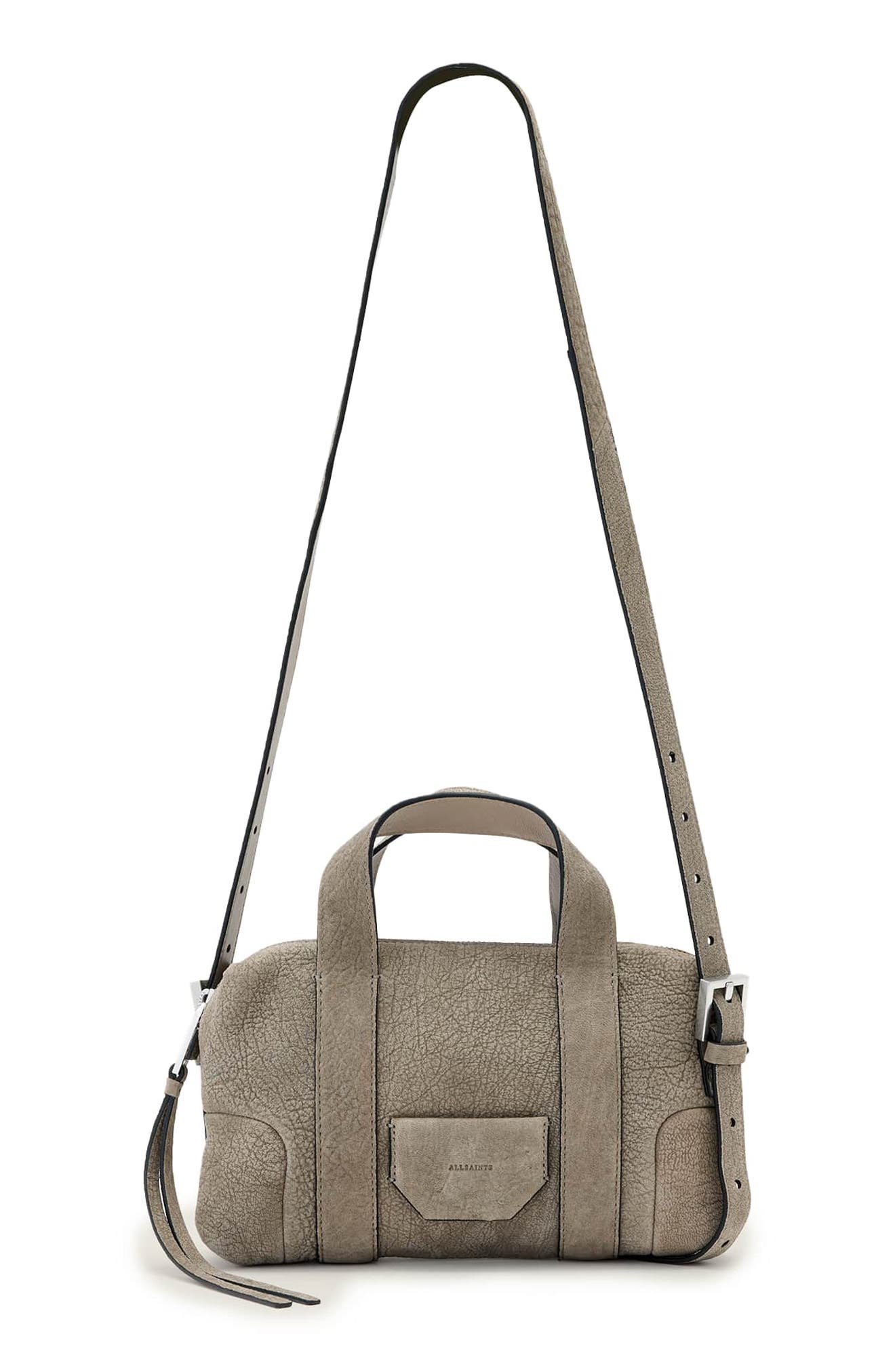 AllSaints Ares Compact Crossbody Bag, Main, color, Pebble Grey