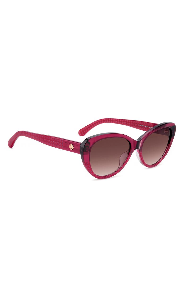 Kate Spade 55mm josi cat eye sunglasses, Alternate, color, Burgundy Wine