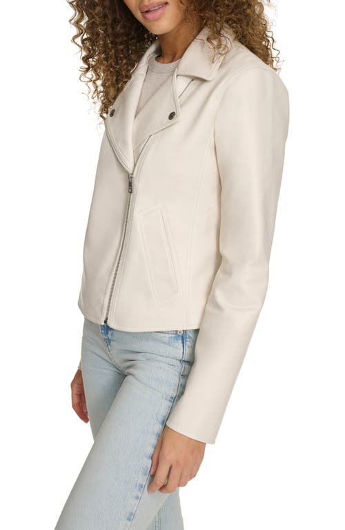 Levi's Core Faux Leather Moto Jacket In White