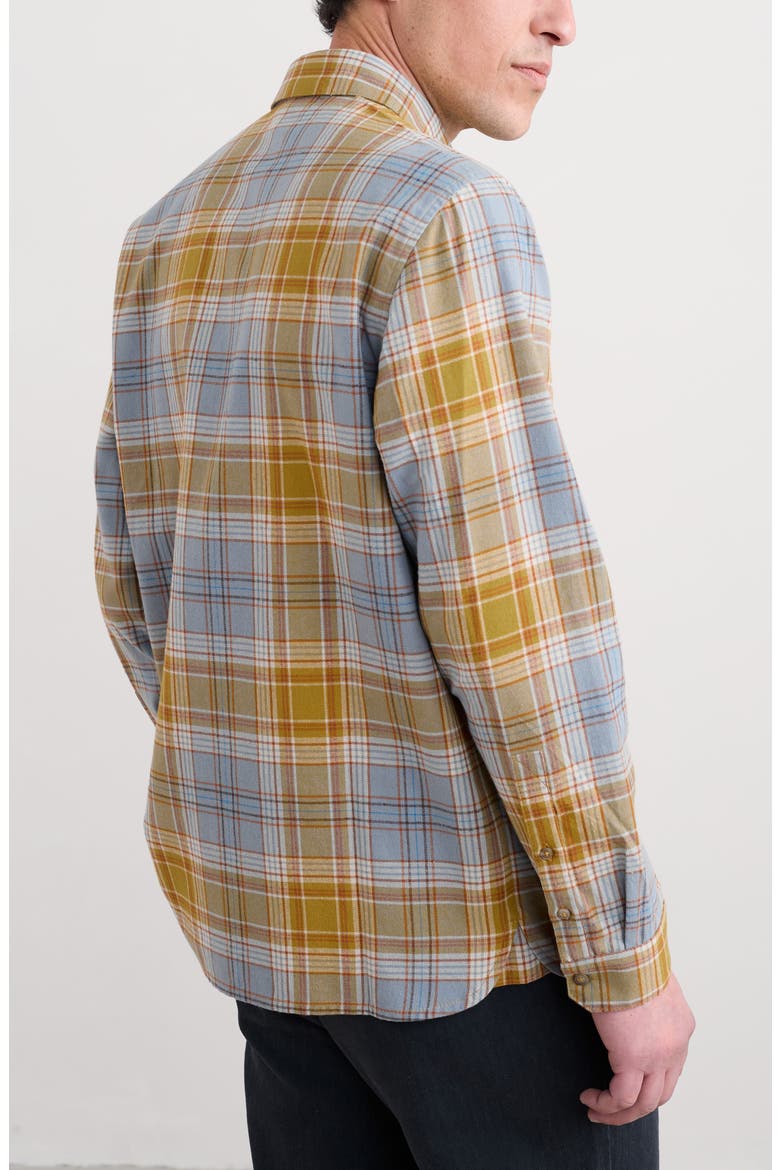 Fathomer Plaid Flannel Button-Up Shirt, Alternate, color, SUMMER ISLE PEAR