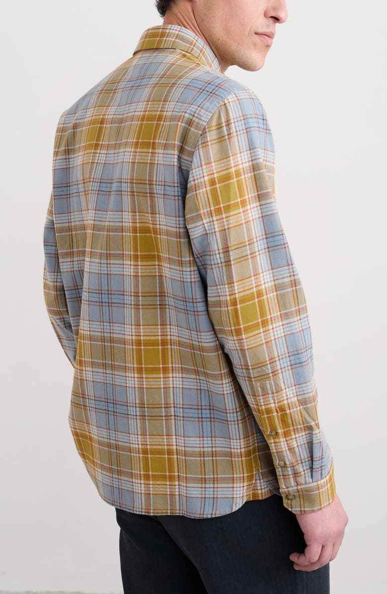 Seasalt Cornwall Fathomer Plaid Flannel Button-Up Shirt, Alternate, color, Summer Isle Pear