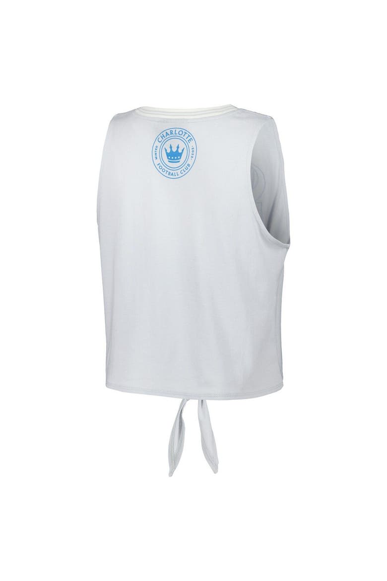 Women's The Wild Collective White Charlotte FC Twist-Tie Tank Top, Alternate, color, White