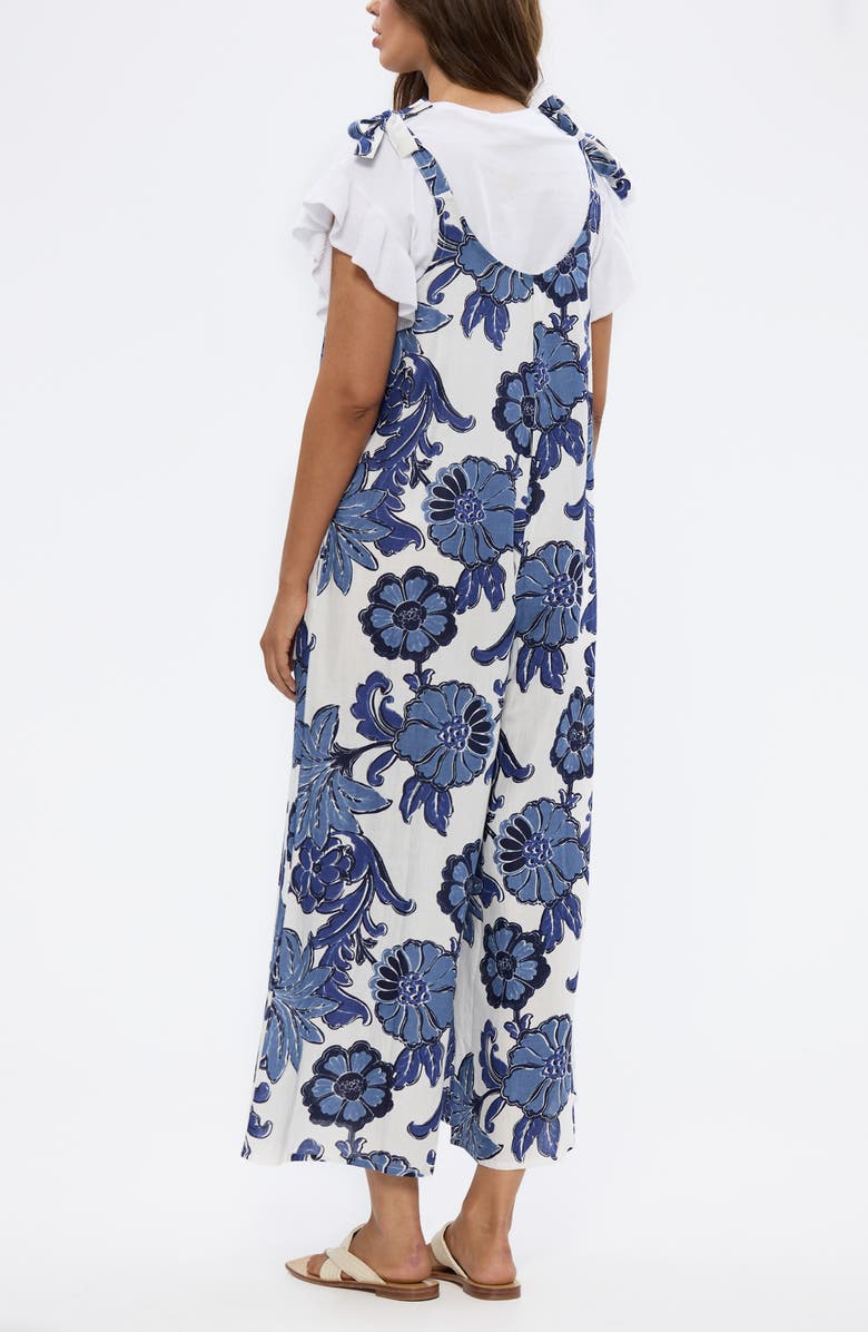 Talisman the Label Temple Floral Jumpsuit, Alternate, color, Navy Ibiza
