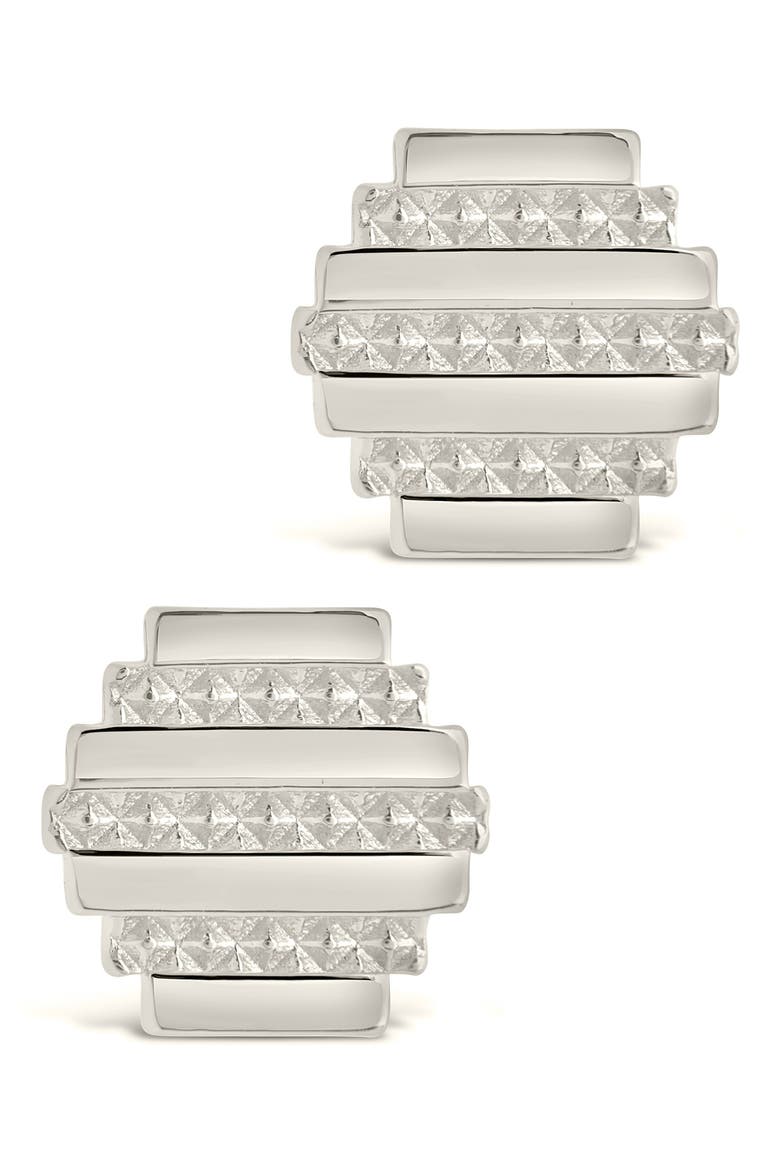 Sezia Stud Earrings, Main, color, SILVER
