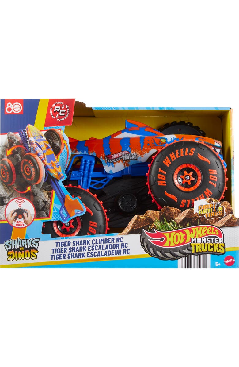 Hot Wheels Monster Trucks Tiger Shark Climber Remote Control Vehicle, Main, color,