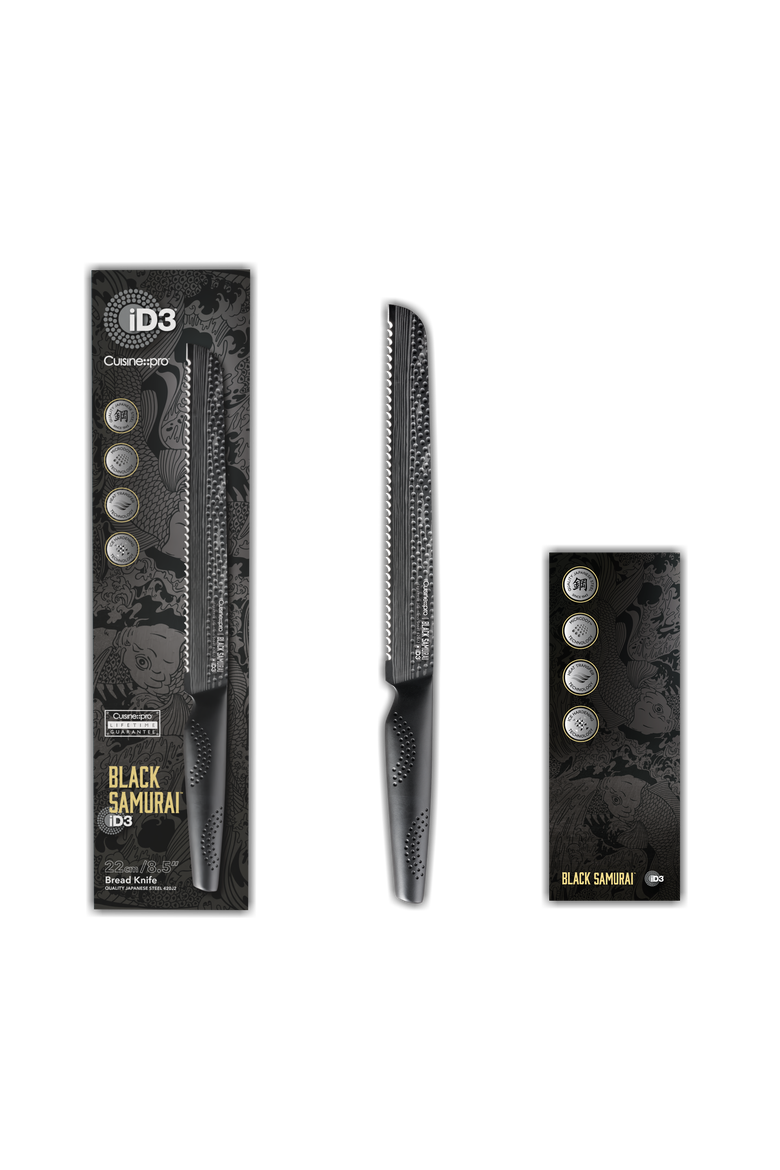 iD3® BLACK SAMURAI 8.5" Bread Knife, Alternate, color, Black
