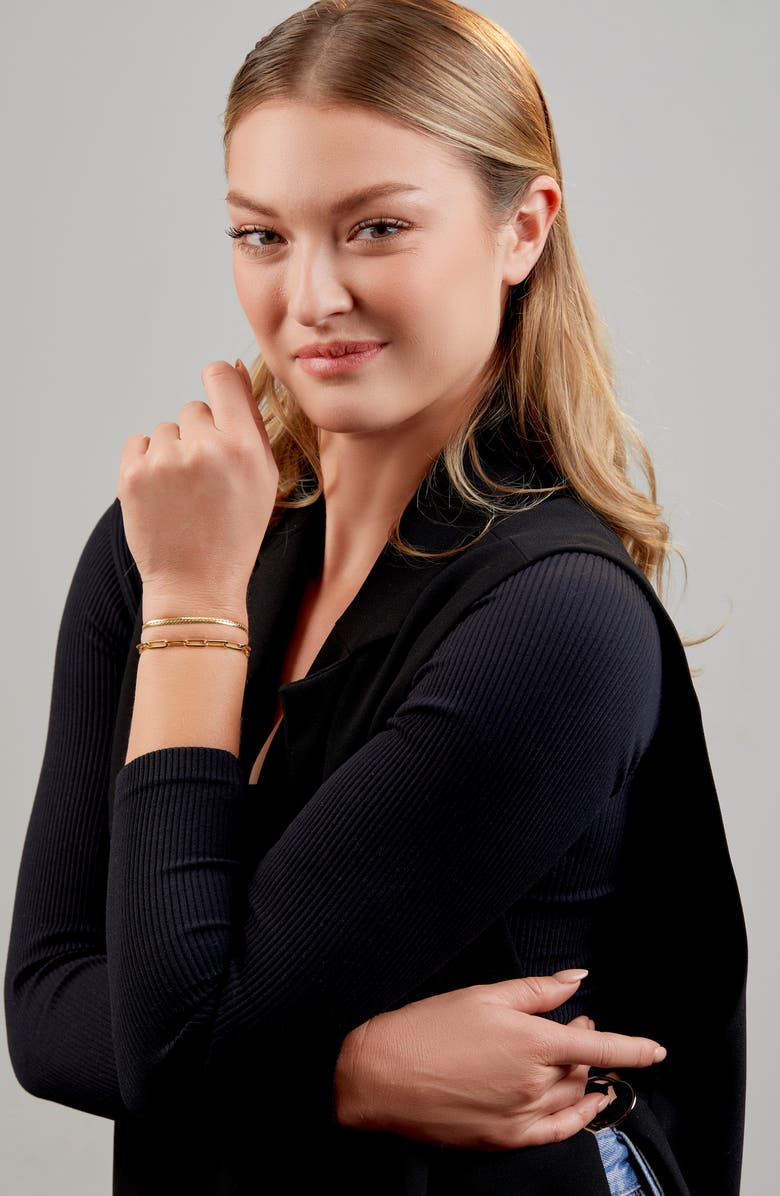 Bony Levy 14K Gold Oval Link Bracelet, Alternate, color, 