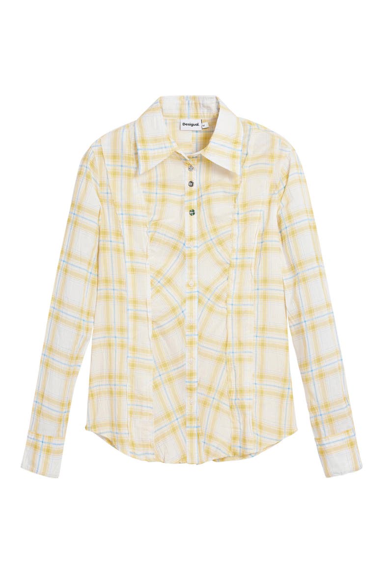 Plaid Woven Shirt, Alternate, color, YELLOW