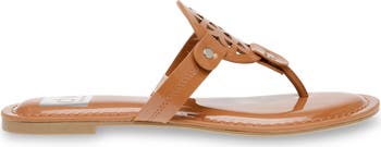 Gotie Laser Cut Studded Thong Sandal