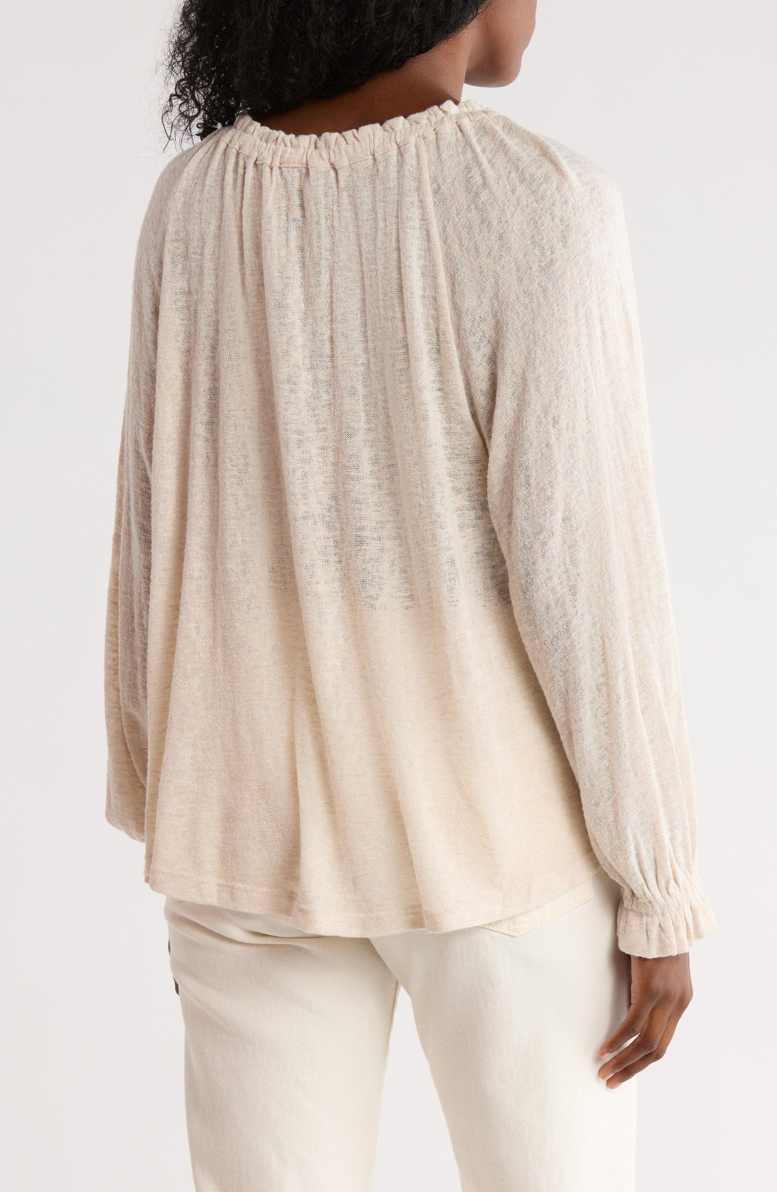 Long Sleeve Peasant Top - image 2
