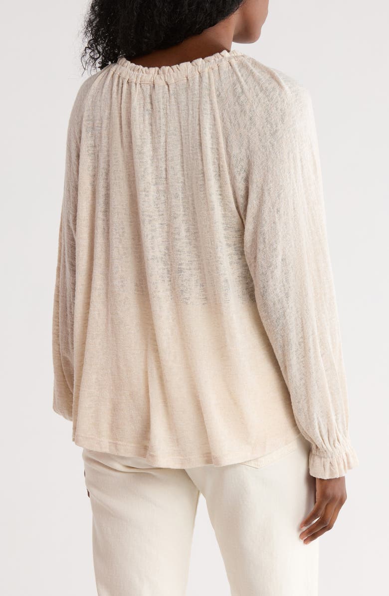 matty m. Long Sleeve Peasant Top, Alternate, color, Natural
