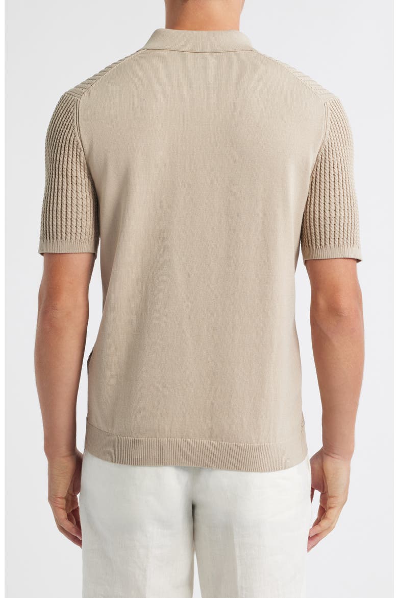 Merit Cotton Blend Polo, Alternate, color, LIGHT CAMEL BROWN
