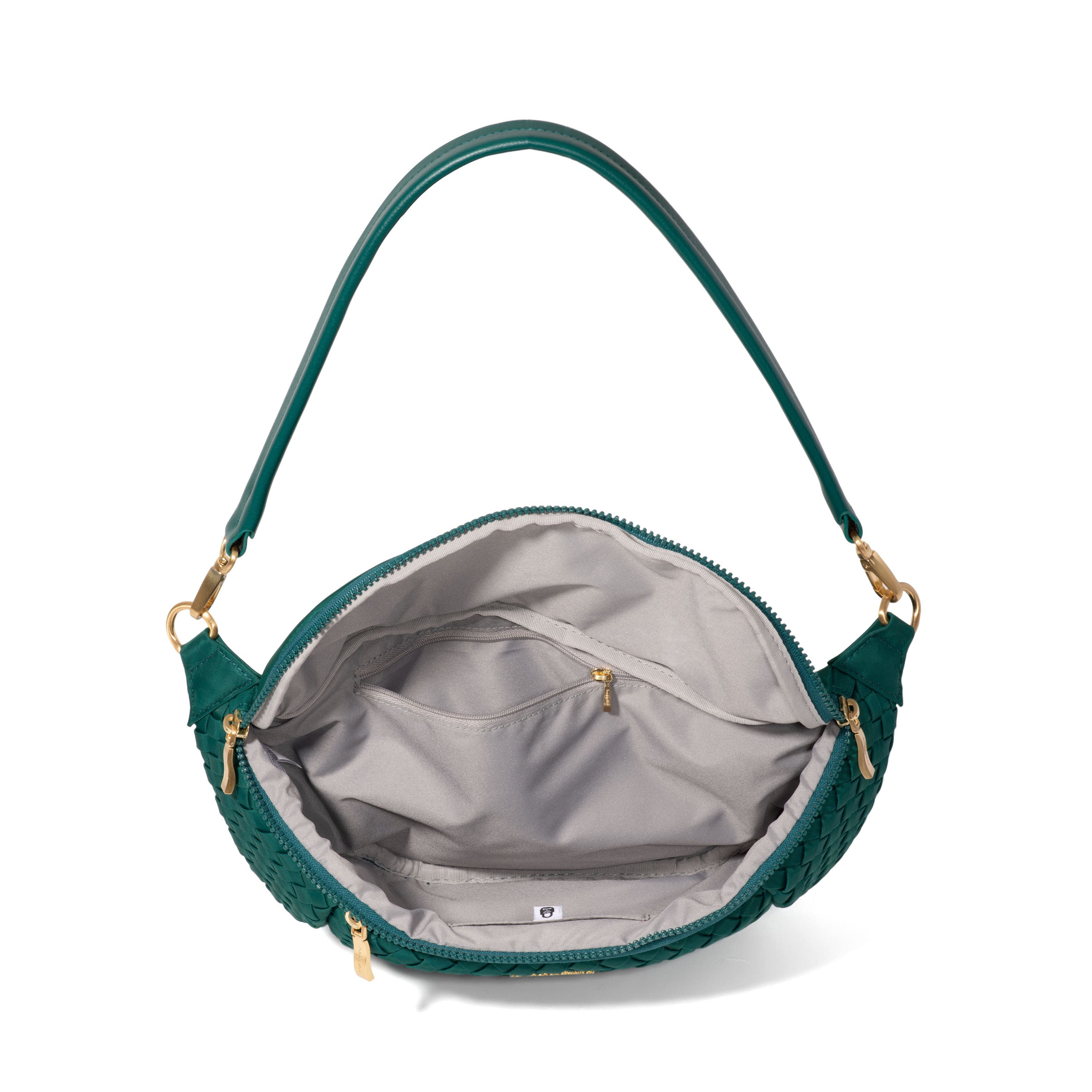 BAGGALLINI Stanton Woven Crossbody, Alternate, color, Jade Woven Twill