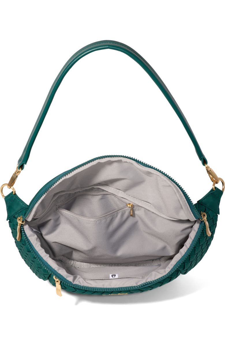 BAGGALLINI Stanton Woven Crossbody, Alternate, color, Jade Woven Twill