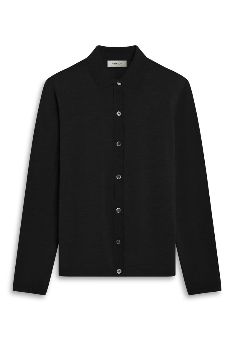 Alistair Merino Wool Cardigan, Alternate, color, BLACK