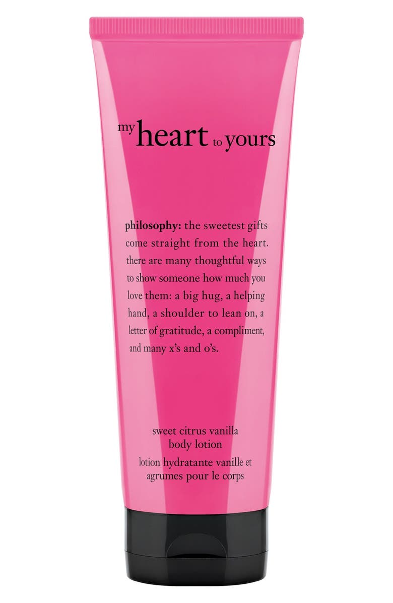 philosophy 'my heart to yours' body lotion, Main, color, 