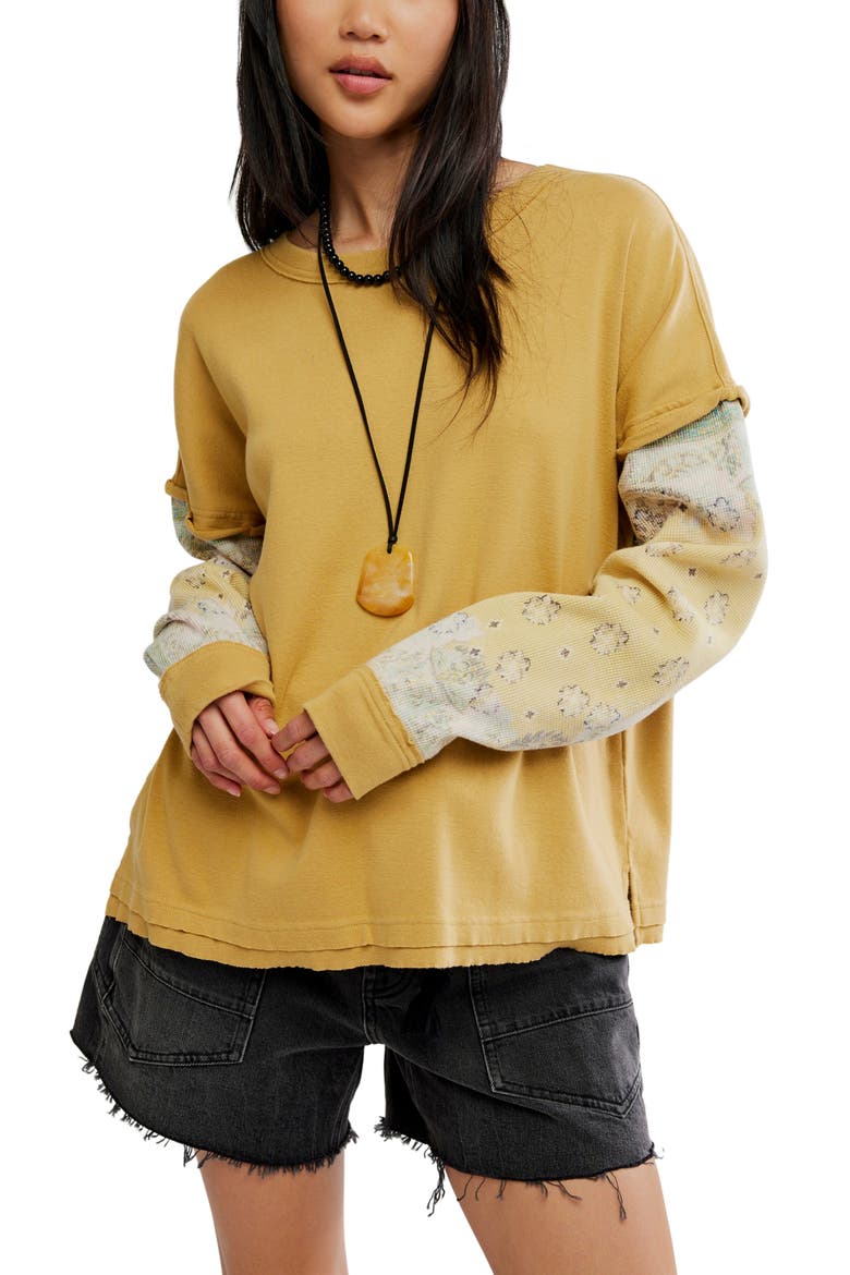 Wild and Free Twofer Cotton Top, Main, color, GARDEN GLADE