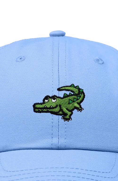Dalix Alligator Embroidered Wildlife Cap In Light Blue