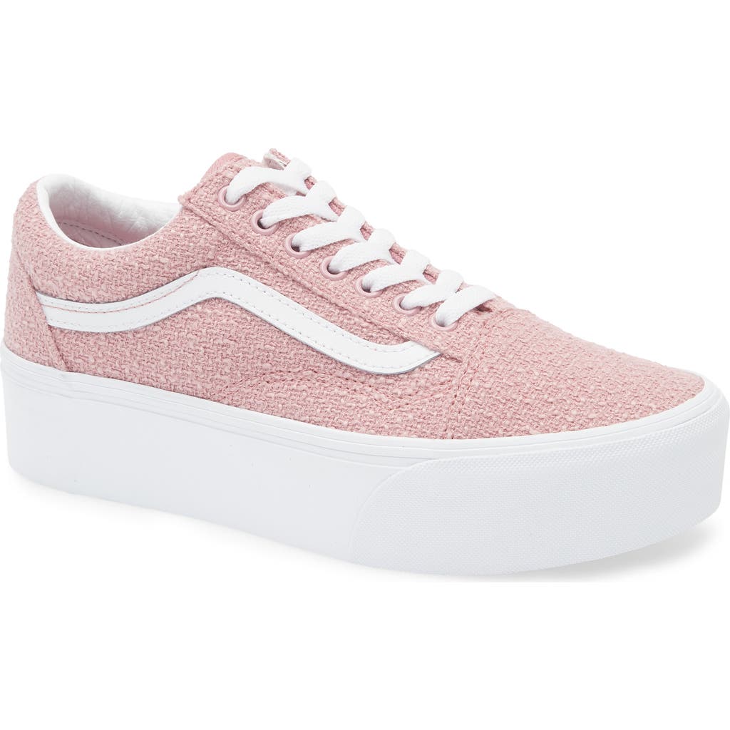 Vans Old Skool Stackform Sneaker In Tweed Foxglove