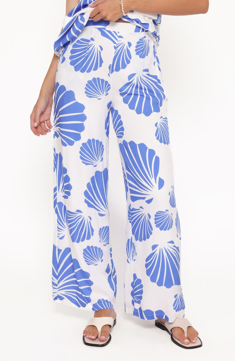 Petal & Pup Kristy Strapless Top & Wide Leg Pants Set, Alternate, color, Blue Shell