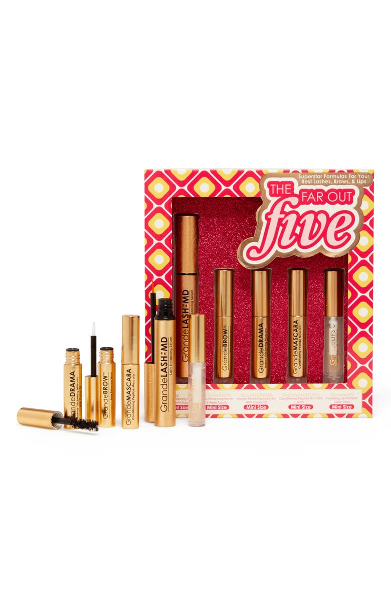 Grande Cosmetics The Far Out Five Superstar Set for Lashes, Brows & Lips, Main, color, 