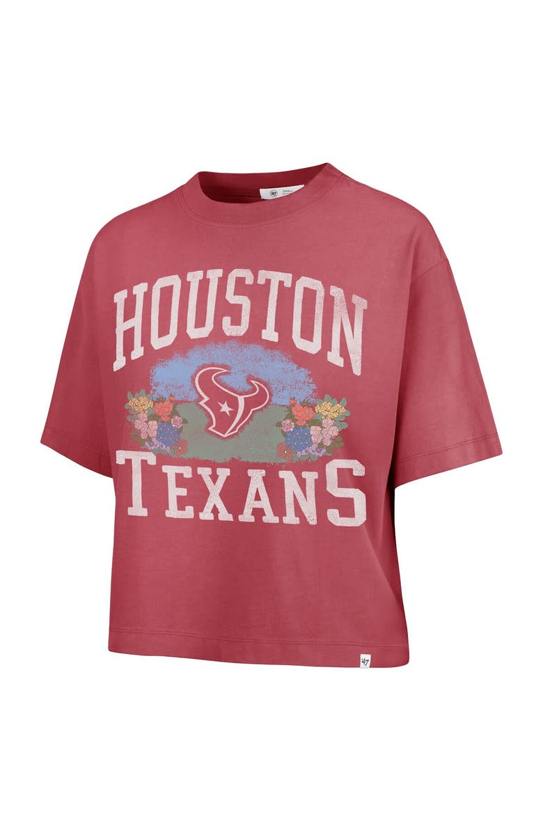 '47 Women's '47 Light Red Houston Texans Florentina Montauk Cropped T-Shirt, Alternate, color, Light Red