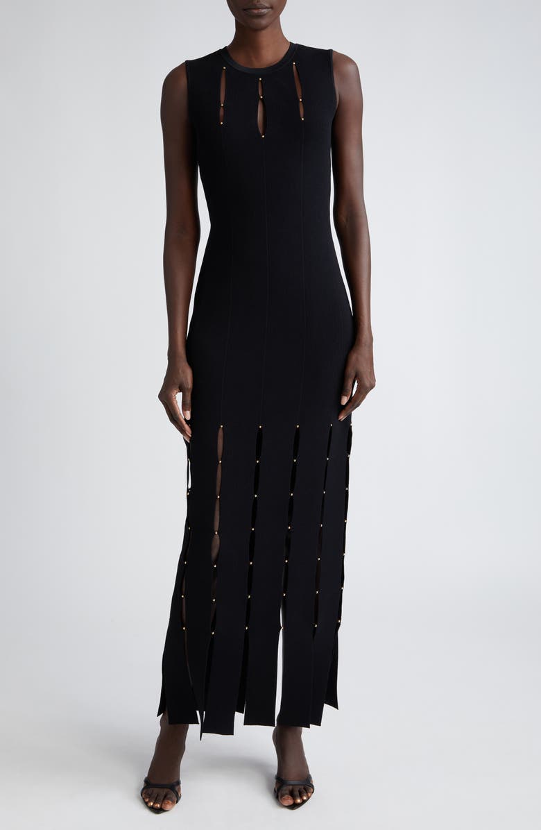 St. John Evening Car Wash Sleeveless Jersey Sweater Dress, Main, color, 