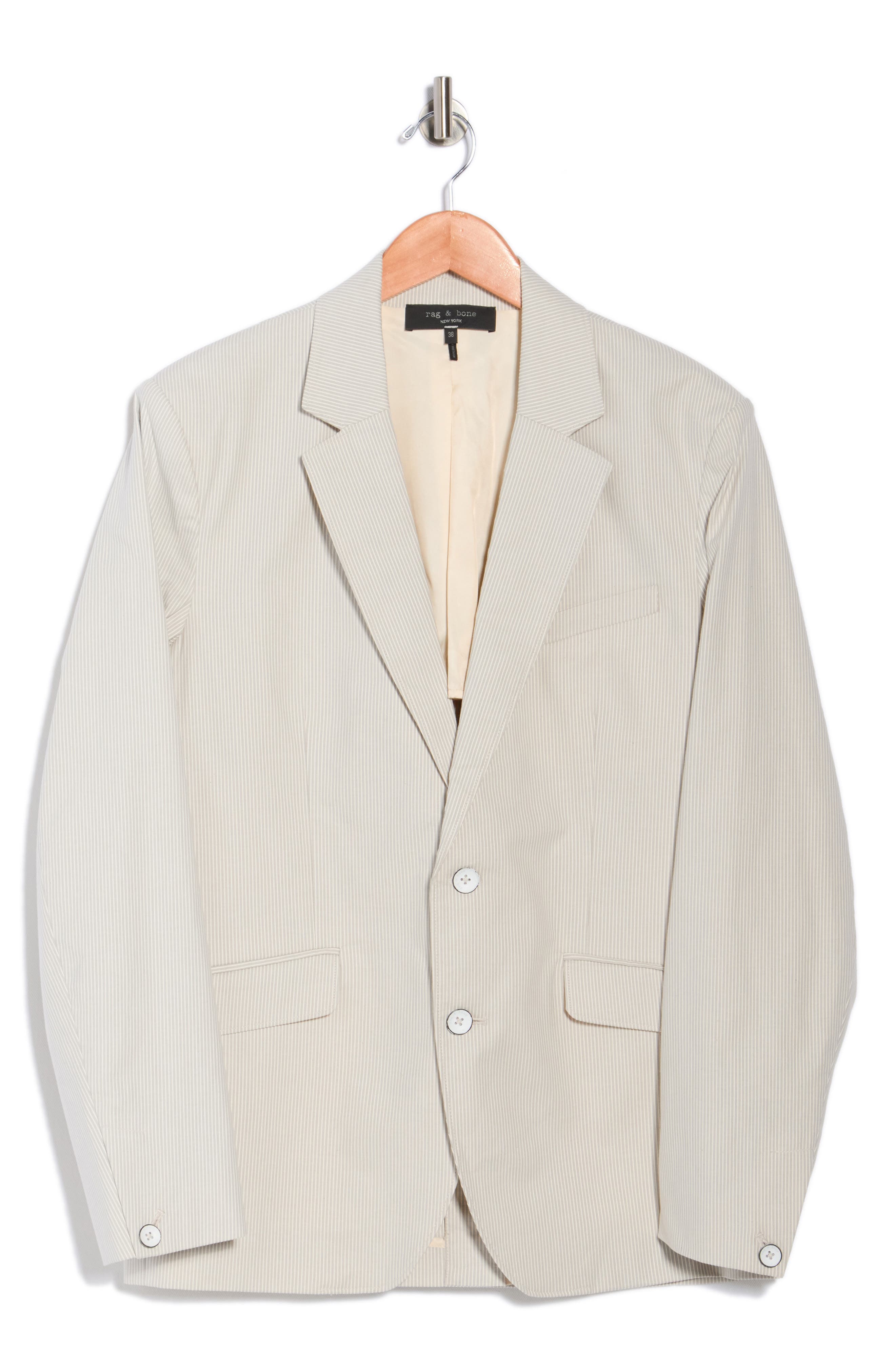 rag & bone Butler Stripe Notch Lapel Stretch Cotton Blazer