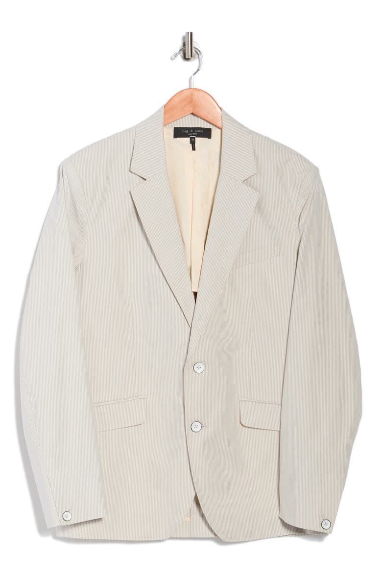 Butler Stripe Notch Lapel Stretch Cotton Blazer, Alternate, color, GREY STRIPES