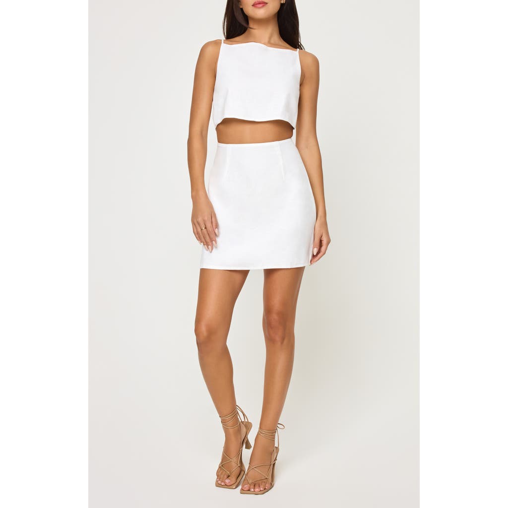 L*space Lspace Racquel Cover-up Minidress In Cream