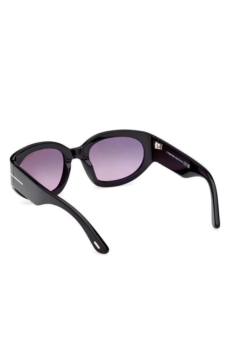 TOM FORD Arizona 53mm Gradient Rectangular Sunglasses, Alternate, color, 