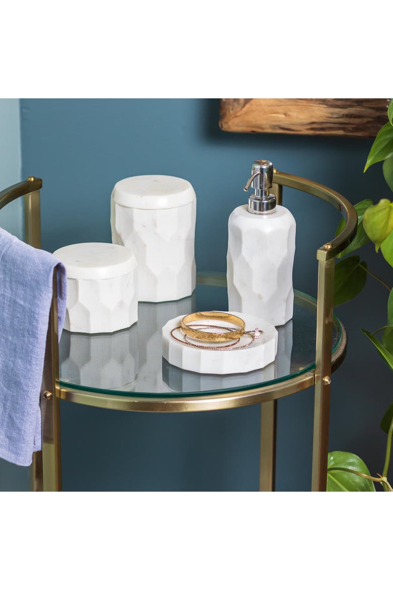 Vittoria Marble Soap Dispenser, Alternate, color, White