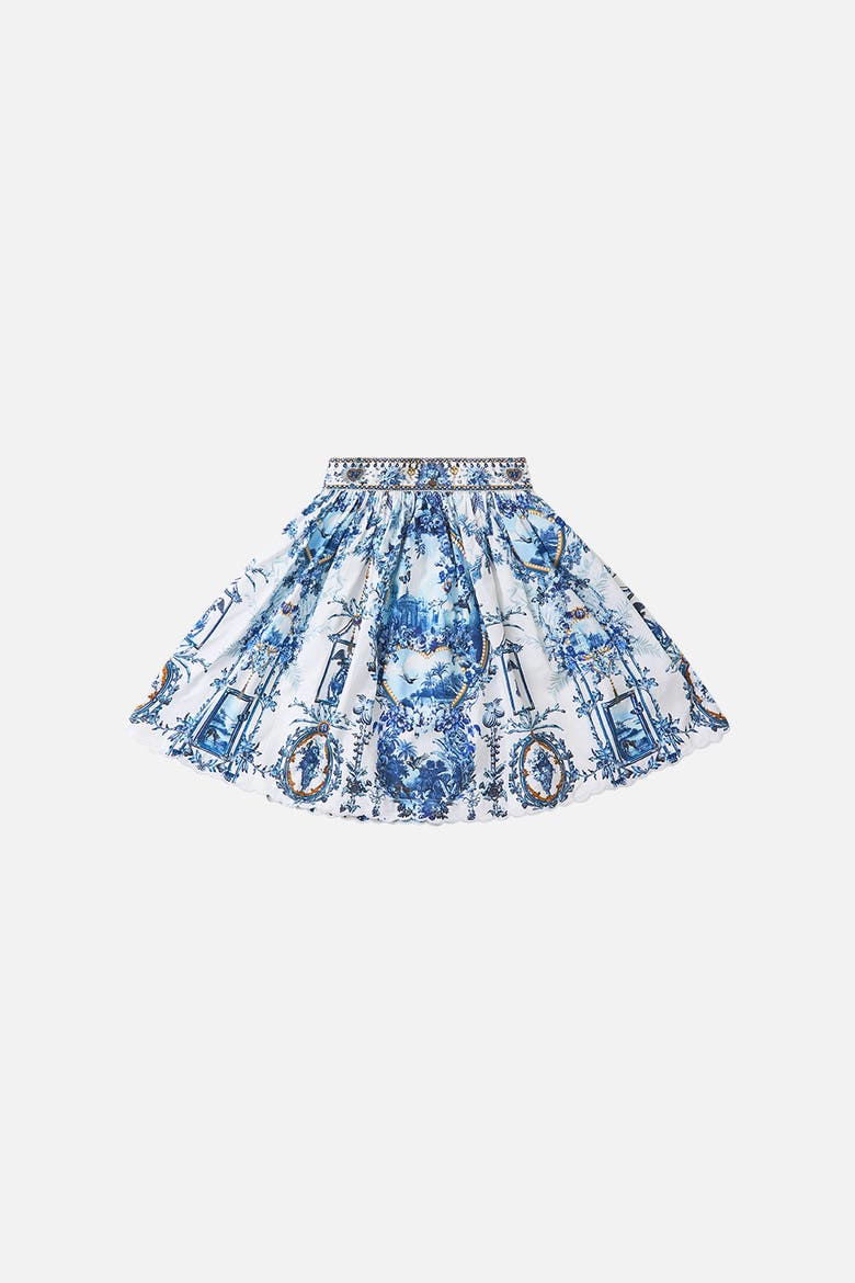 Kids Gathered A Line Midi Skirt, Main, color, The Porcelain Parlour