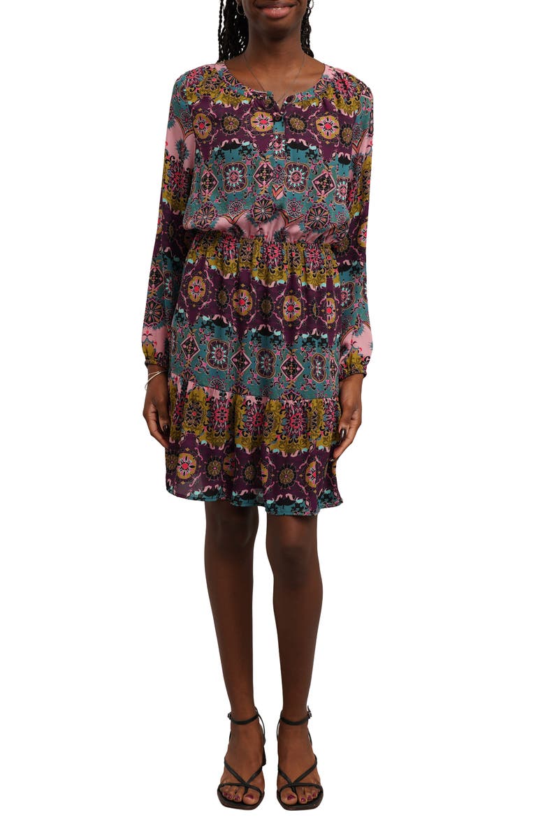 Tiered Minidress, Main, color, AMAYA