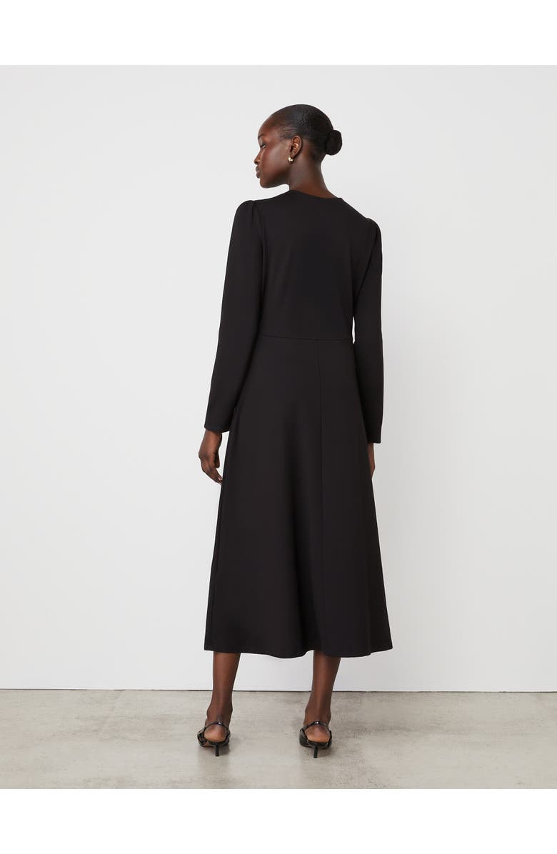 Finery London Gilly Ponte Jersey Midi Dress, Alternate, color, Black