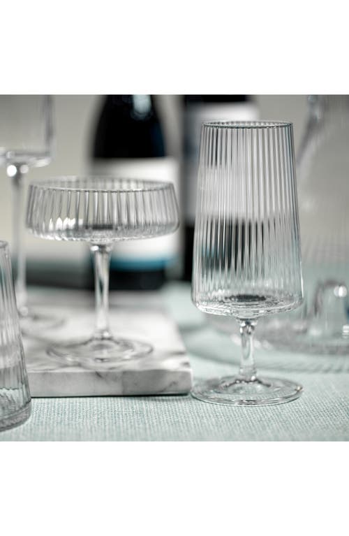 Zodax Benin Fluted Set Of 4 Martini Glasses In Transparent
