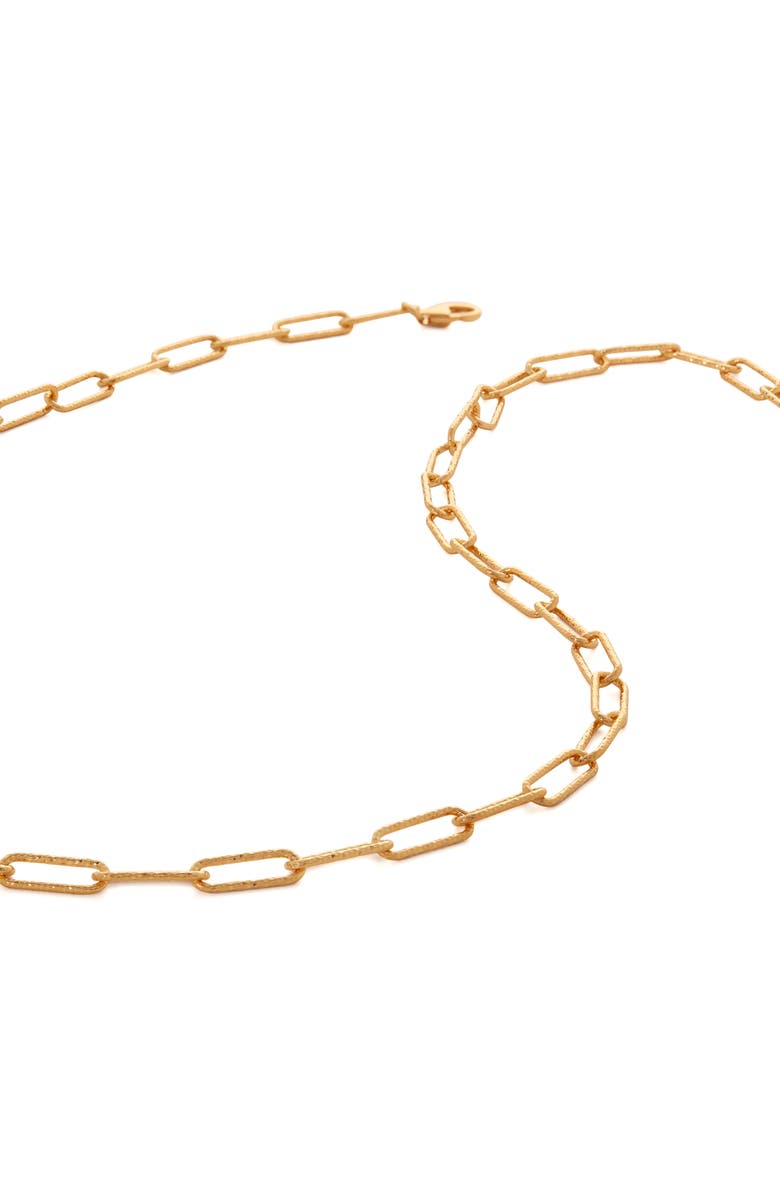 Monica Vinader Alta Textured Chain Necklace, Alternate, color, 18Ct Gold On Sterling