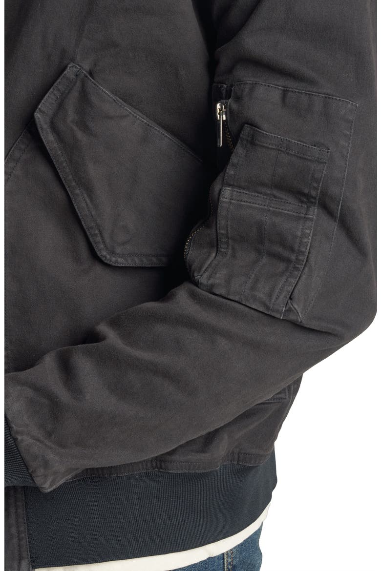 Dillon Twill Bomber Jacket, Alternate, color, FADED BLACK