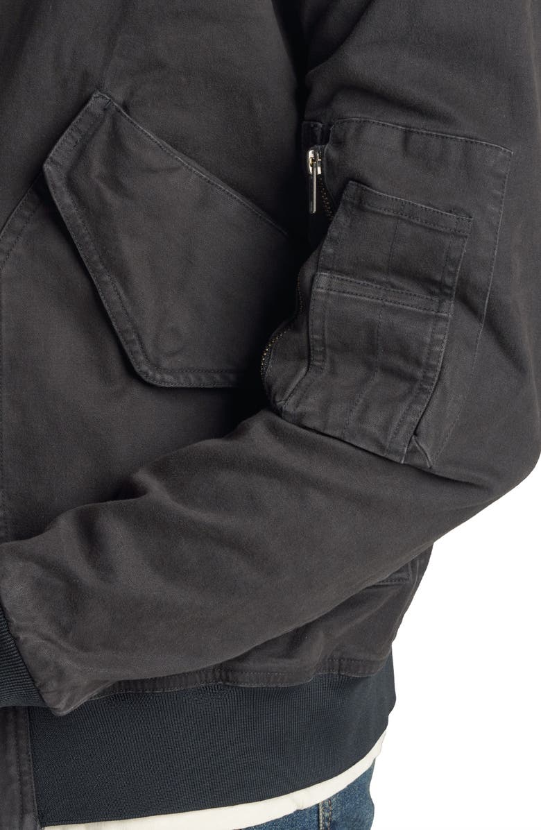 Rowan Dillon Twill Bomber Jacket, Alternate, color, Faded Black